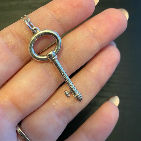 Tiffany & Co. Oval Key Pendant and Necklace - Picture 1 of 6